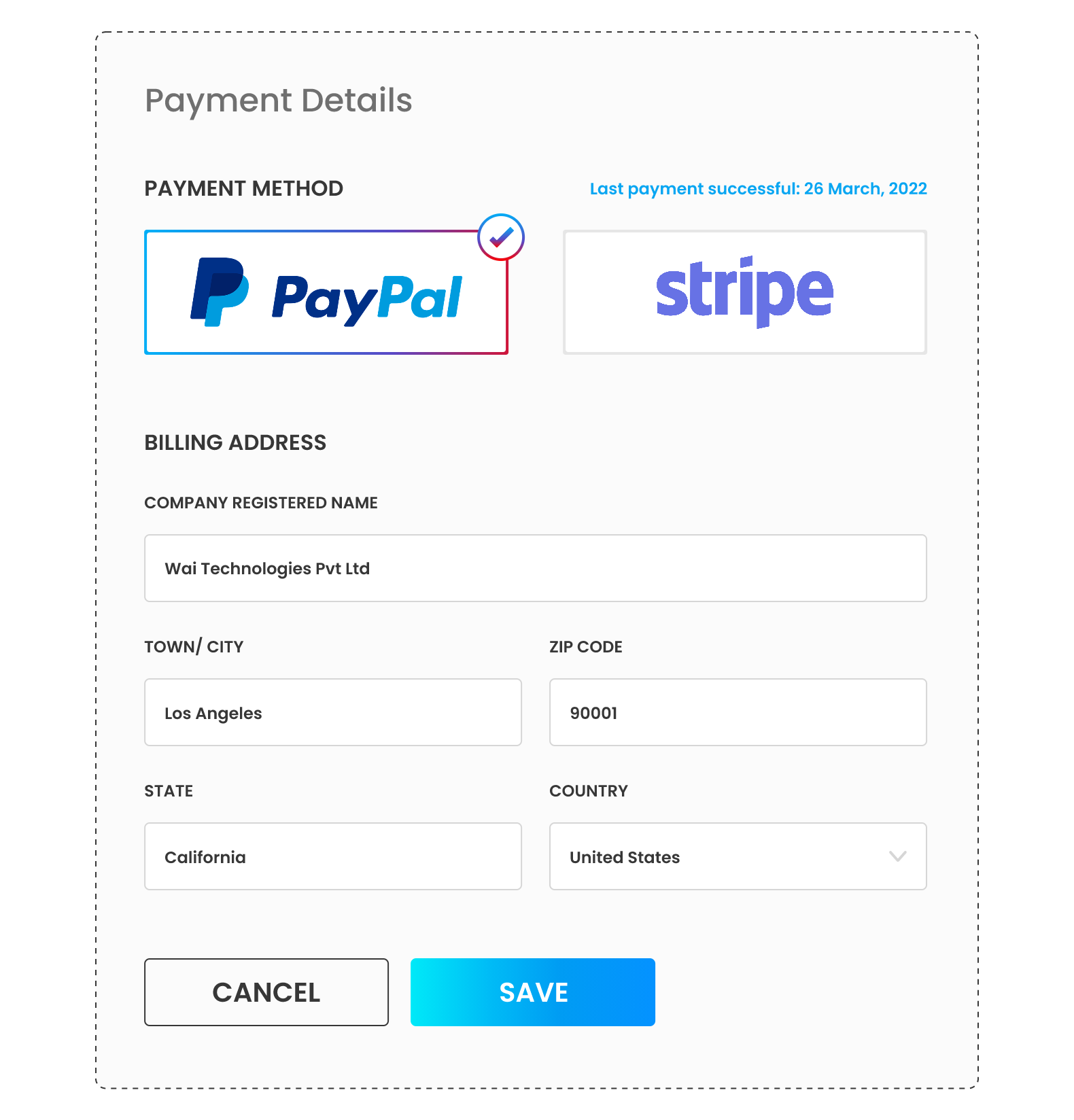 PayPal & Strip integration